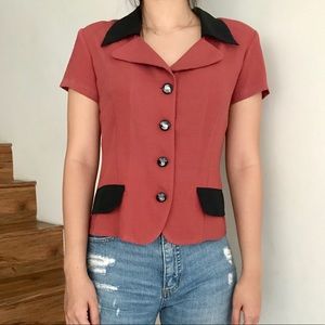 Vintage colorblock blouse